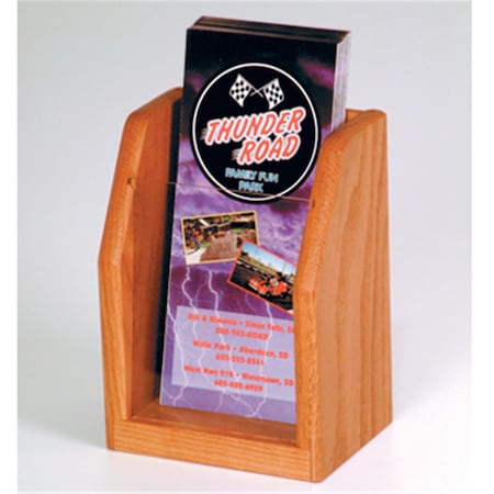 Wooden Mallet Countertop Brochure Display in Medium Oak WO599400